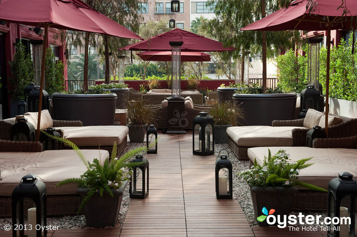 With Asian influences, the courtyard has a Zen-like peace.