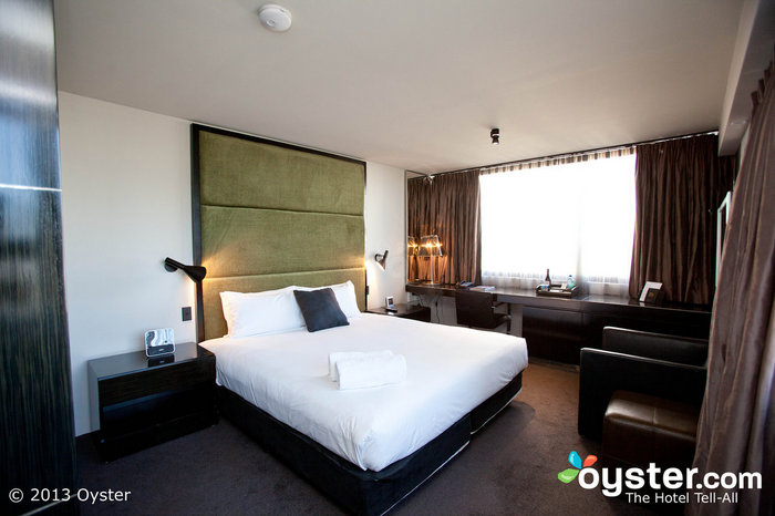 Contemporary rooms are equipped with iPod docks, minibars, and flat-screen TVs.