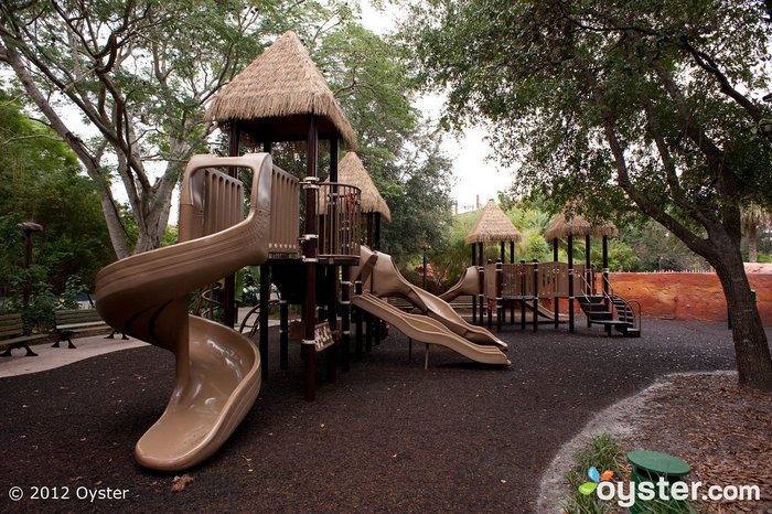 Have some rambunctious kids on your hands? Twenty minutes at the playground will wear them out.