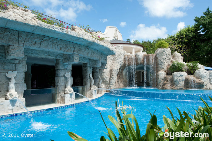 The pool at Sandy Lane; Barbados