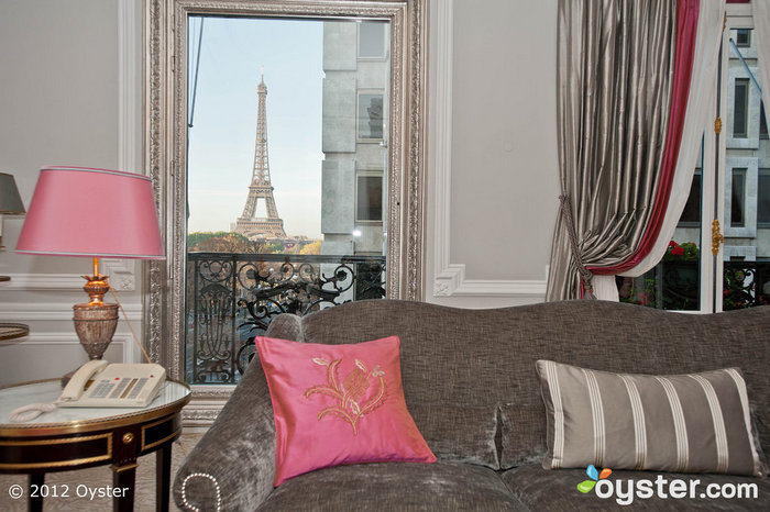 Vista desde la Suite Eiffel en el Hotel Plaza Athenee