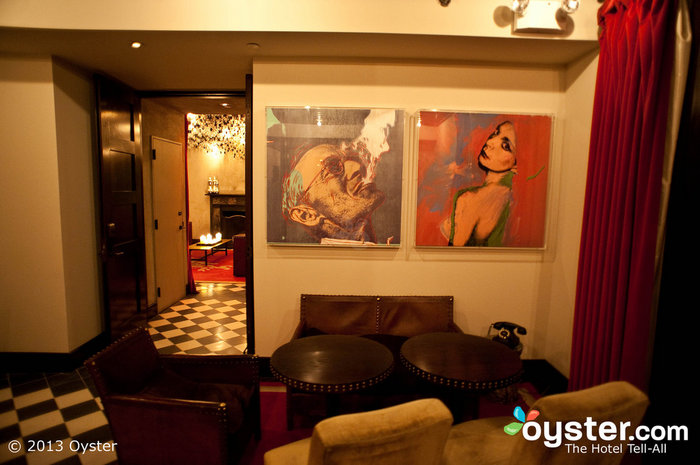 The artwork at the hotel changes with some frequency, but numerous paintings by Andy Warhol are always on display.