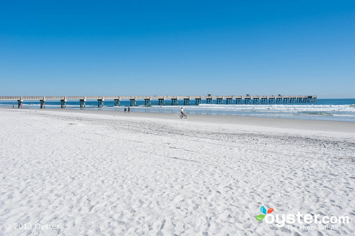 The hotel is located on the boardwalk, just a minute walk to the beach.