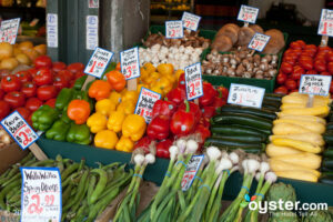 Vegetable stand at Pike Place Market