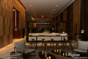 The lobby at Andaz Wall Street, which opens its doors to guests on January 18