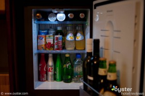 Mini-bar at the Greenwich Hotel in New York.
