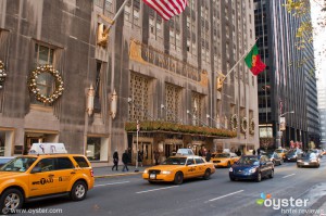 Outside the Waldorf-Astoria and Towers