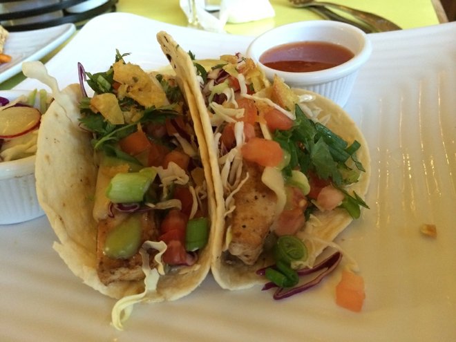 Fish tacos at Sunshine Grill