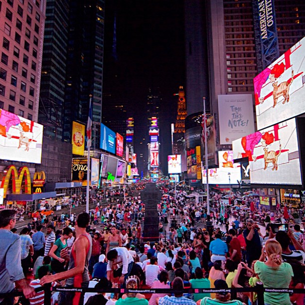 Times Square a New York tramite Instagram