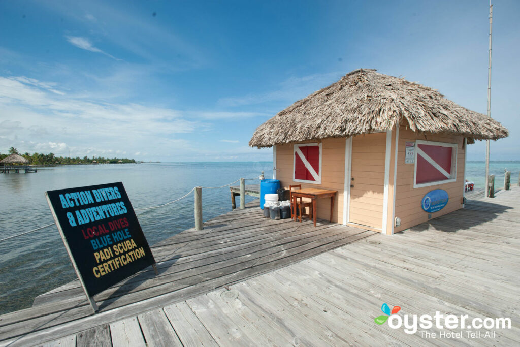 Tienda de buceo en Portofino Beach Resort en Belice