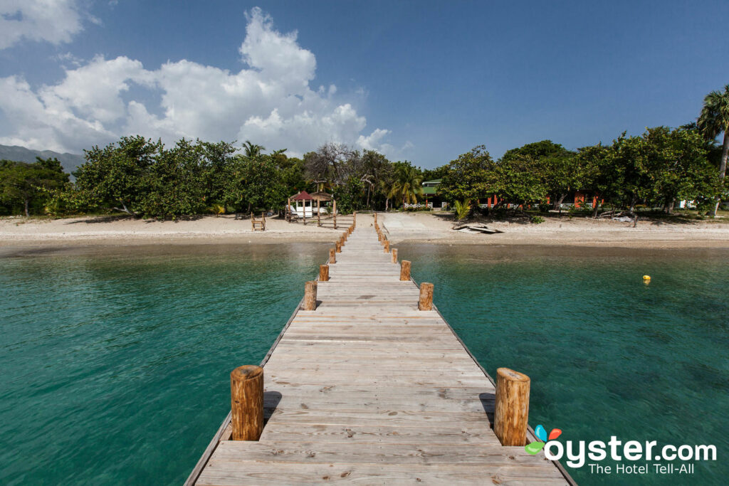 The pier and beach at Royal Decameron Indigo Beach Resort & Spa, Cote des Arcadins