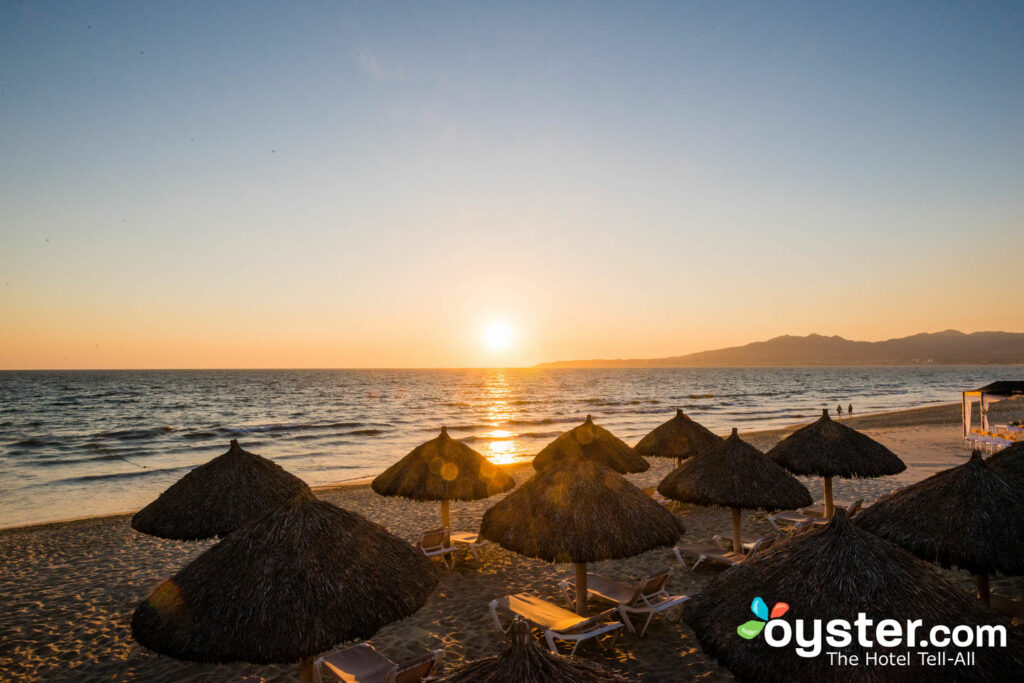 The beach at sunset at Samba Vallarta in Nuevo Vallarta