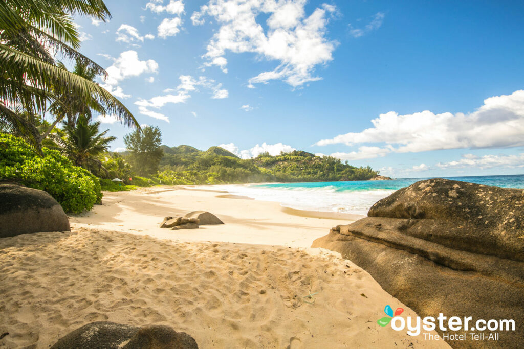 Strand am Banyan Tree Seychellen