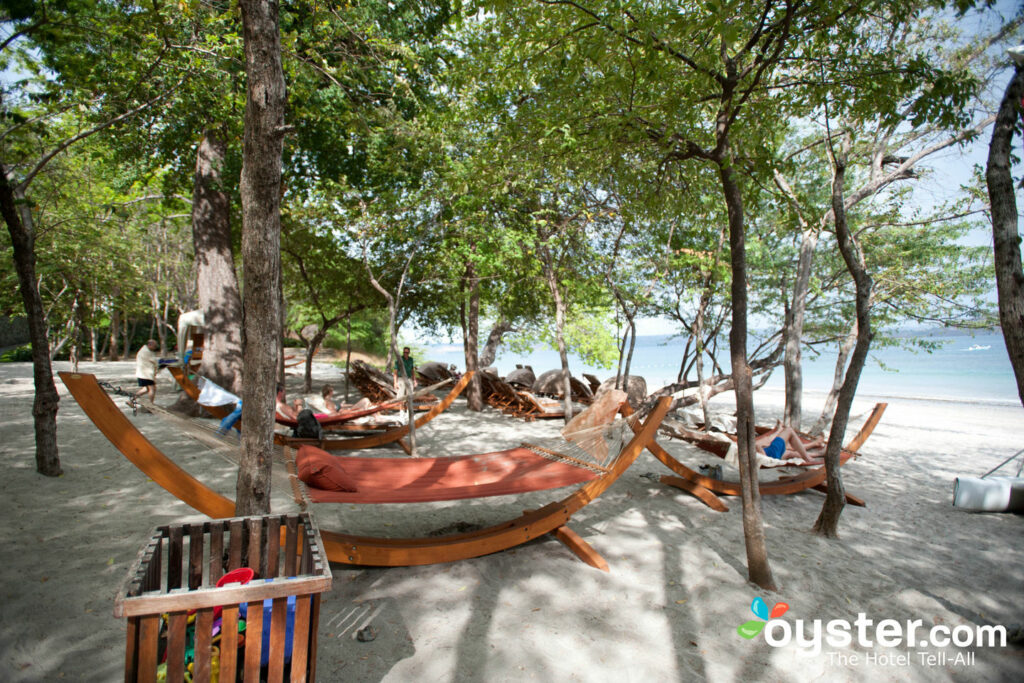 Hang in a hammock at the Four Seasons Resort Costa Rica at Peninsula Papagayo's beach.