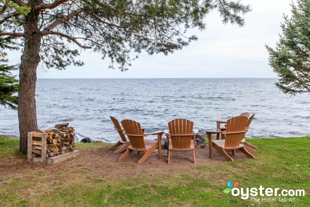 Grounds at the Larsmont Cottages on Lake Superior