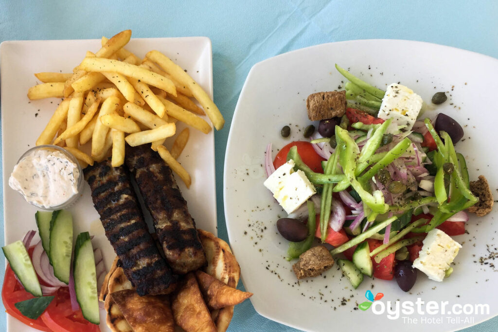 Greek Salad at Sea Side Beach Hotel