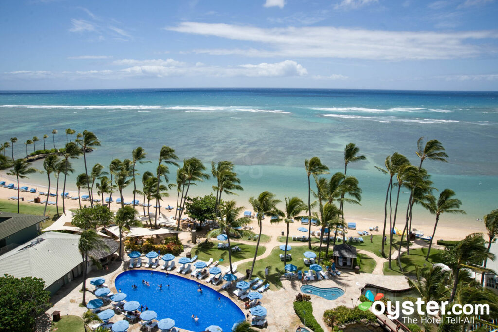 Vista do hotel e do recurso de Kahala