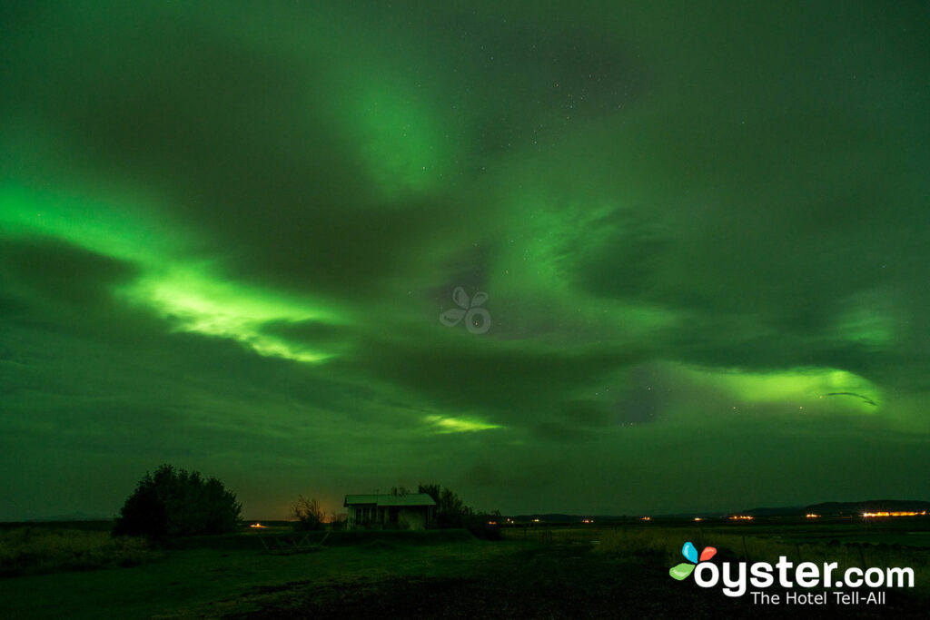 Aurores boréales, Islande / Huître