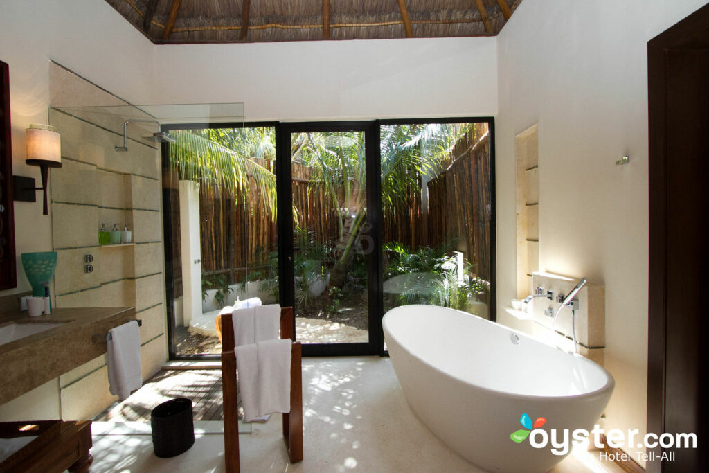 Master Bathroom at The Ocean View Villa at the Viceroy Riviera Maya/Oyster