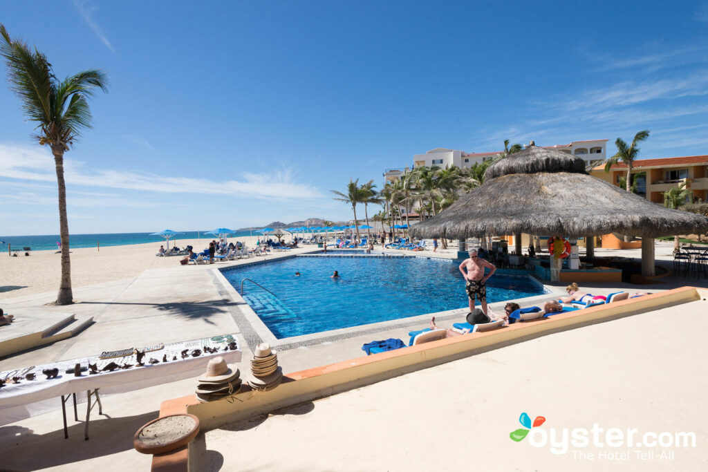 The pool and beach at Posada Real Los Cabos