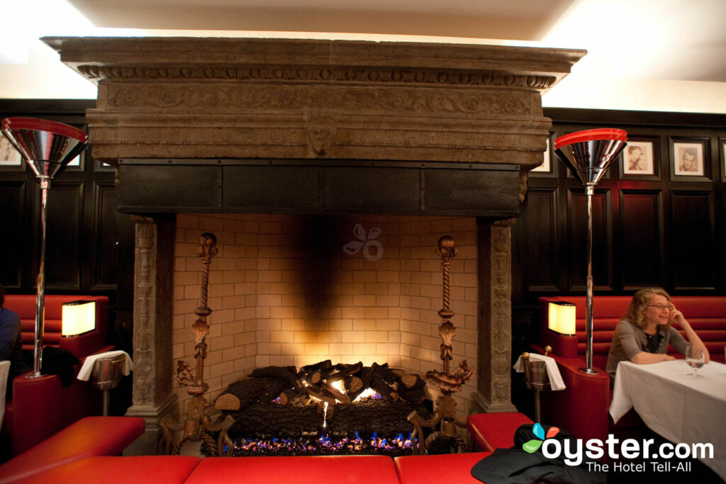 The fireplace looms large -- literally -- at The Chatwal's restaurant