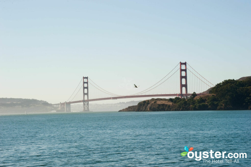 Vista del puente Golden Gate desde la isla de Alcatraz, San Francisco