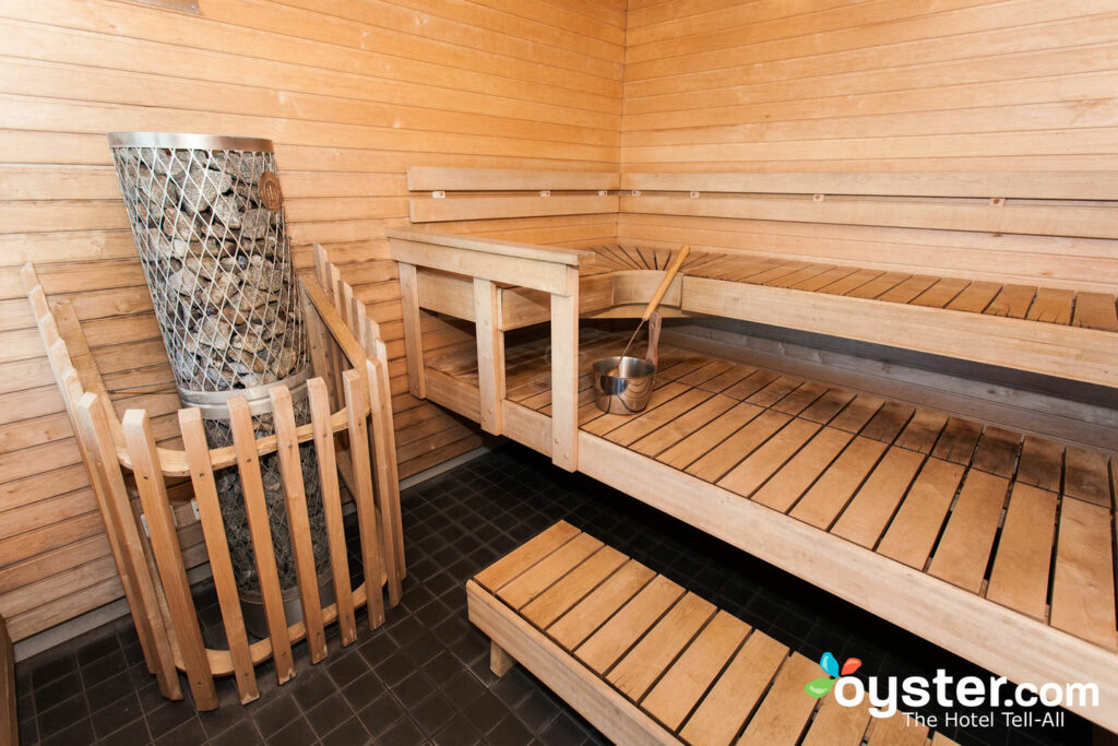 Sauna at the Scandic Park Helsinki.