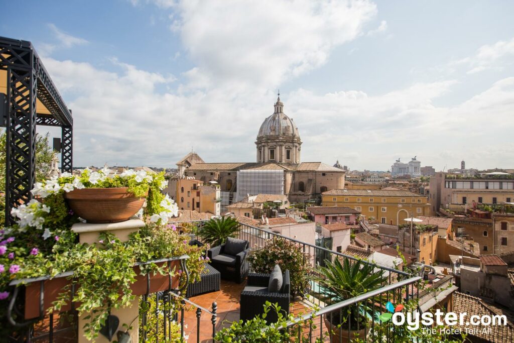 Terrasse du Boutique Hotel Campo de Fiori à Rome