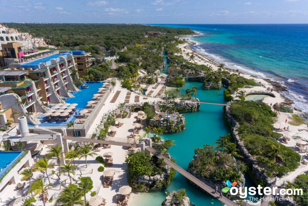 Aerial View of Hotel Xcaret in Mexico, an All inclusive Resort