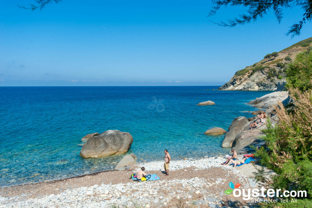 Plage à l'hôtel Sardi, Portoferraio