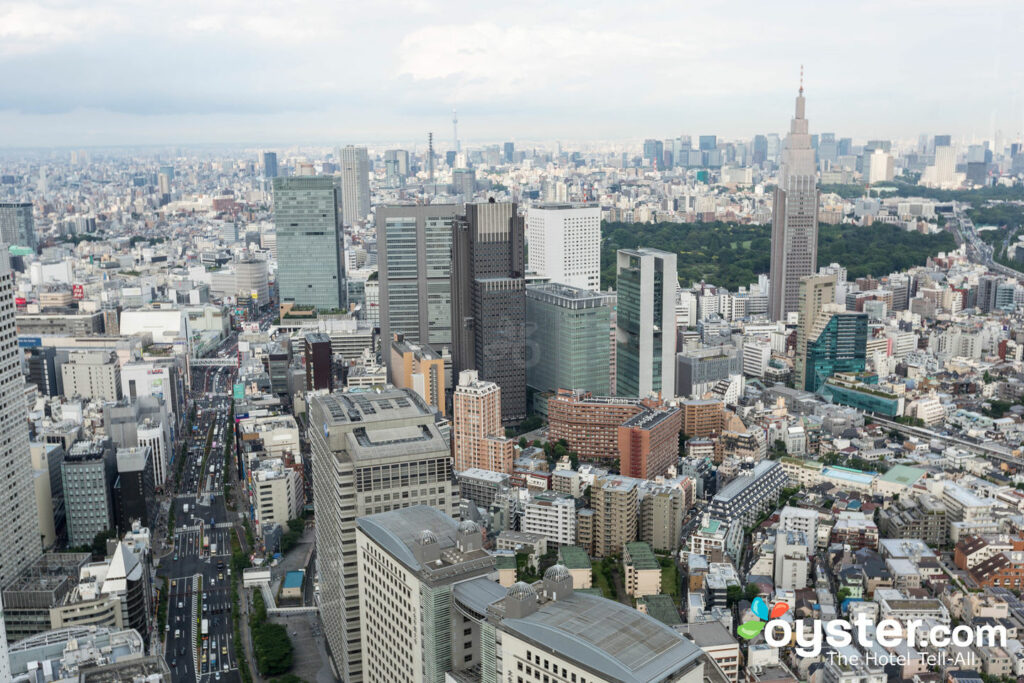 The Park Hyatt Tokyo overlooks Shinjuku and the Shinjuku Gyoen National Garden
