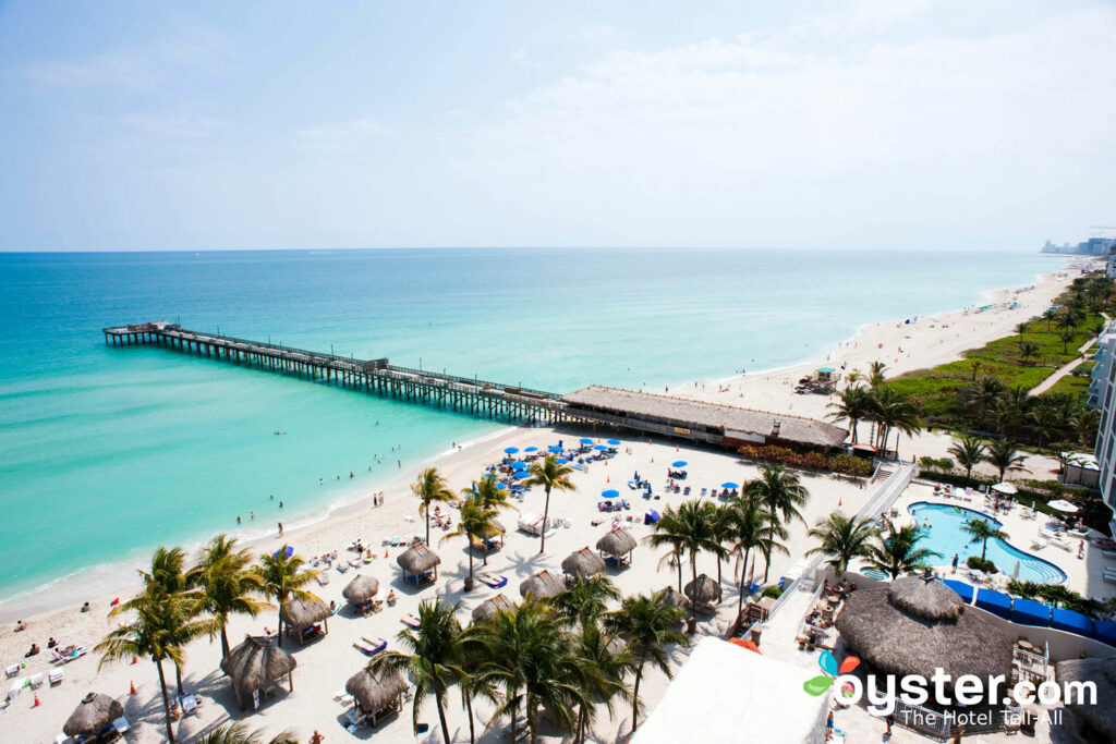 Vista do Newport Beachside Hotel and Resort, em Miami