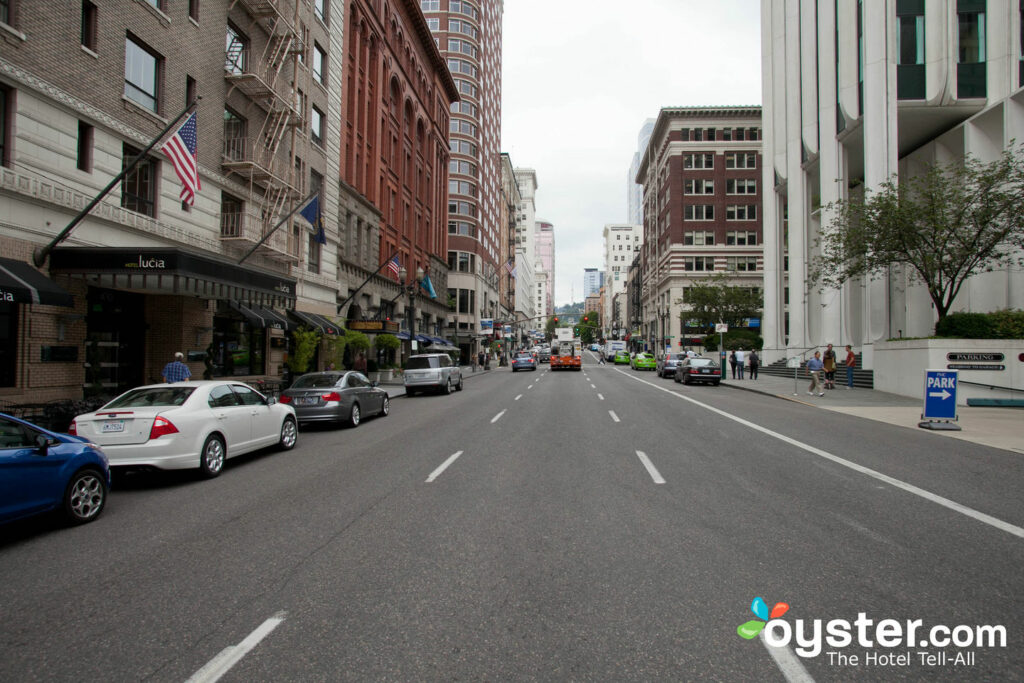 Street at Hotel Lucia, Portland