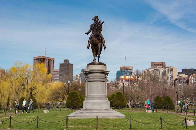 Statua di George Washington, Boston Common a Boston / Oyster