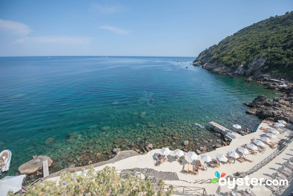 Praia no Il Pellicano em Porto Ercole