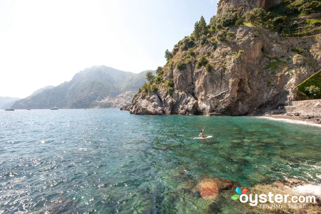 The beach at Il San Pietro di Positano.