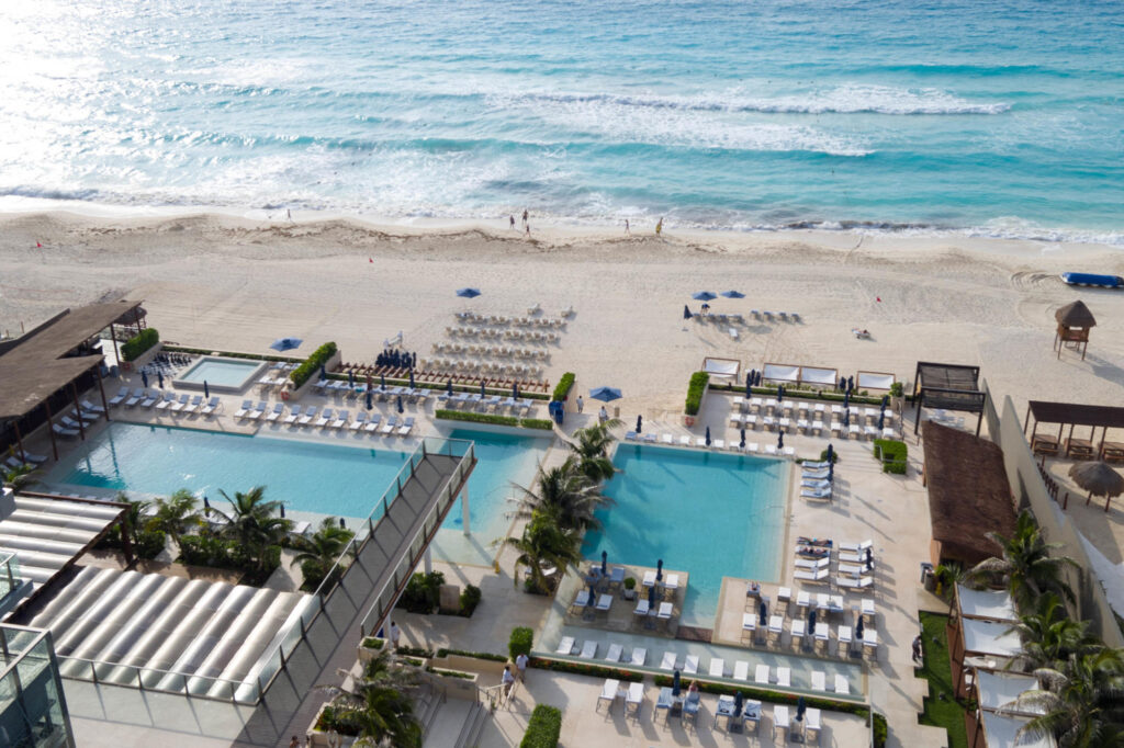 Pool and Beach at Secrets The Vine Cancun