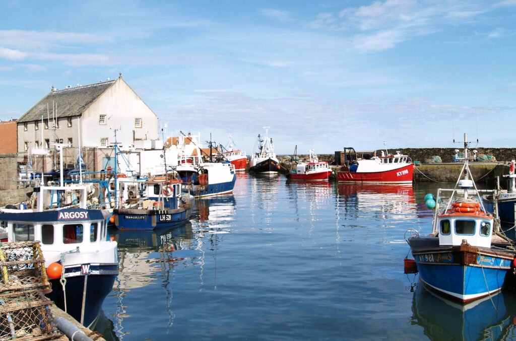 Pittenweem fishing village on the North Sea in Scotland