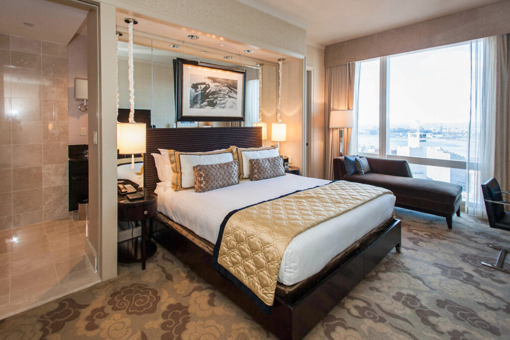 The Hudson River View Room at the Mandarin Oriental, New York