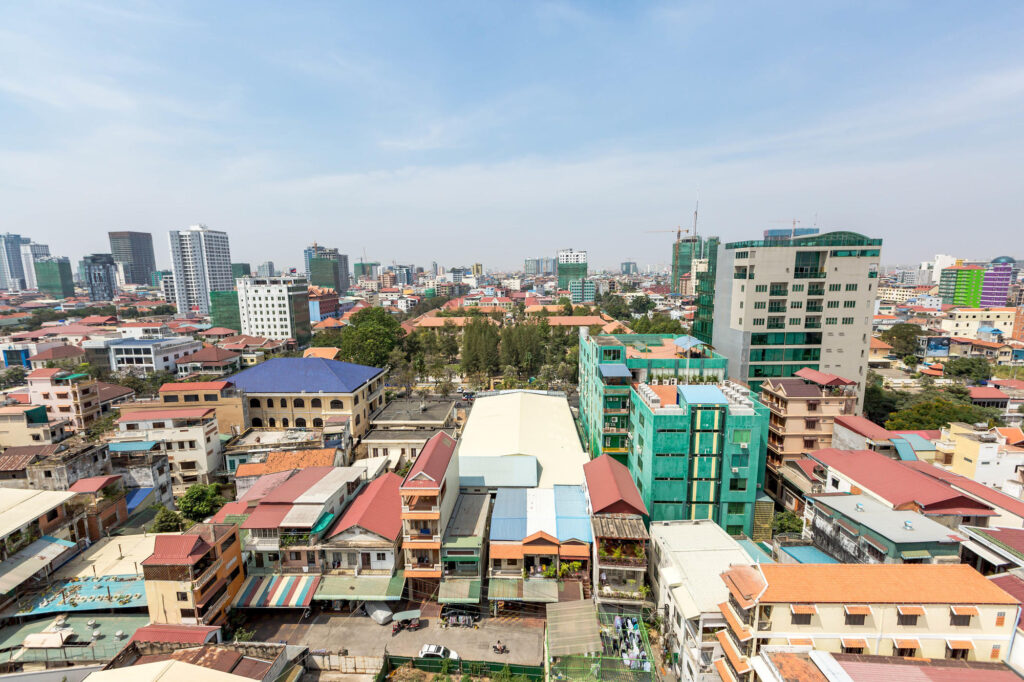 Phnom Penh view in Cambodia