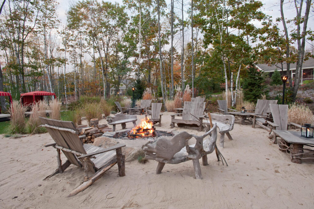 Fire pit at Sand Bar & Grill at the Hidden Pond