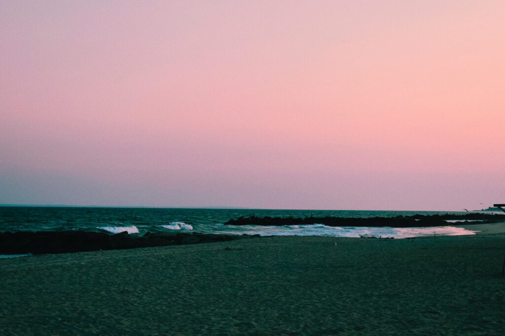 Rockaway Beach at sunset