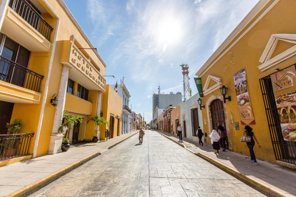 Street at the Del Gobernador in Merida, Mexico