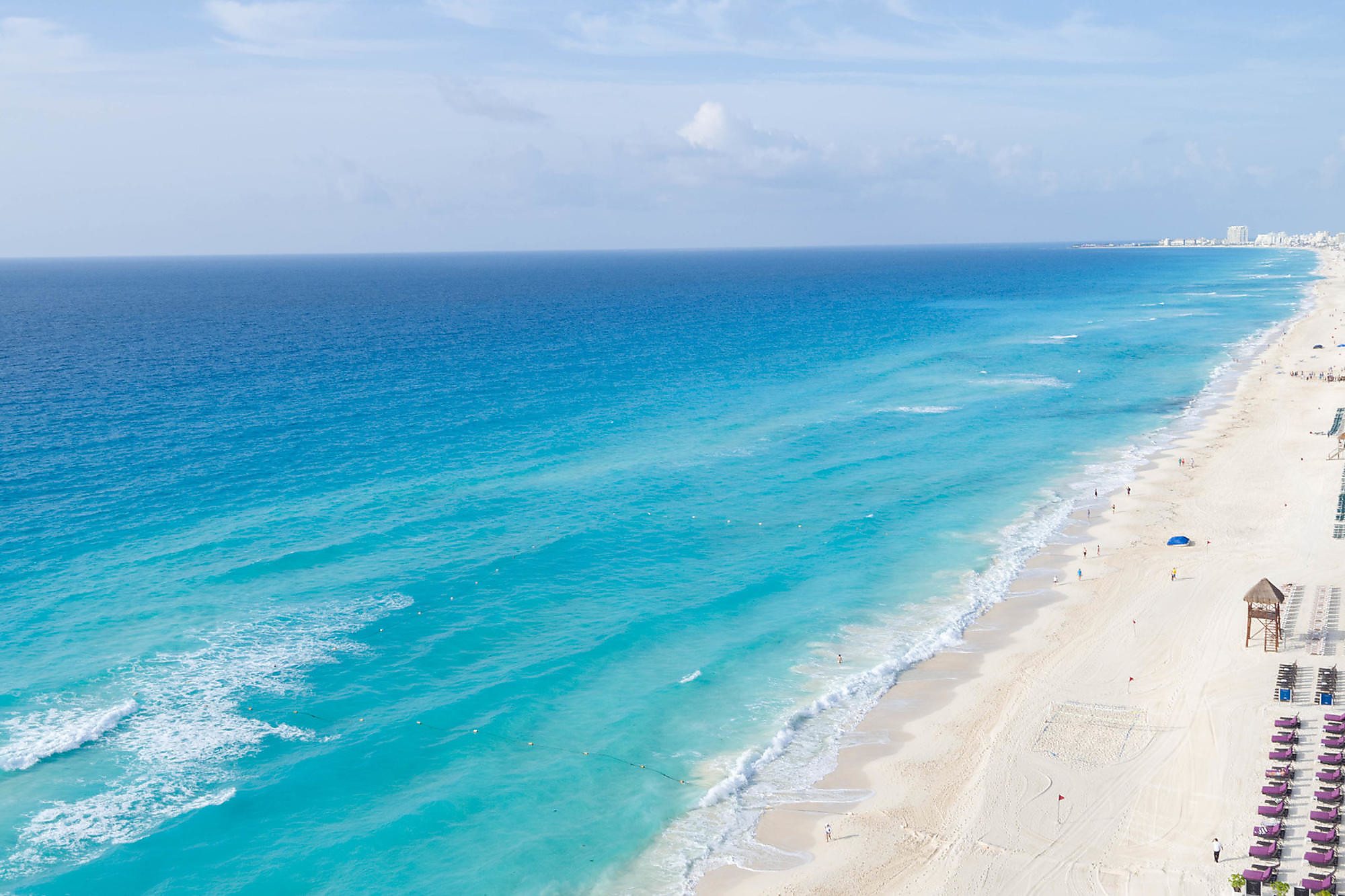 The beach view from Secrets The Vine Cancun