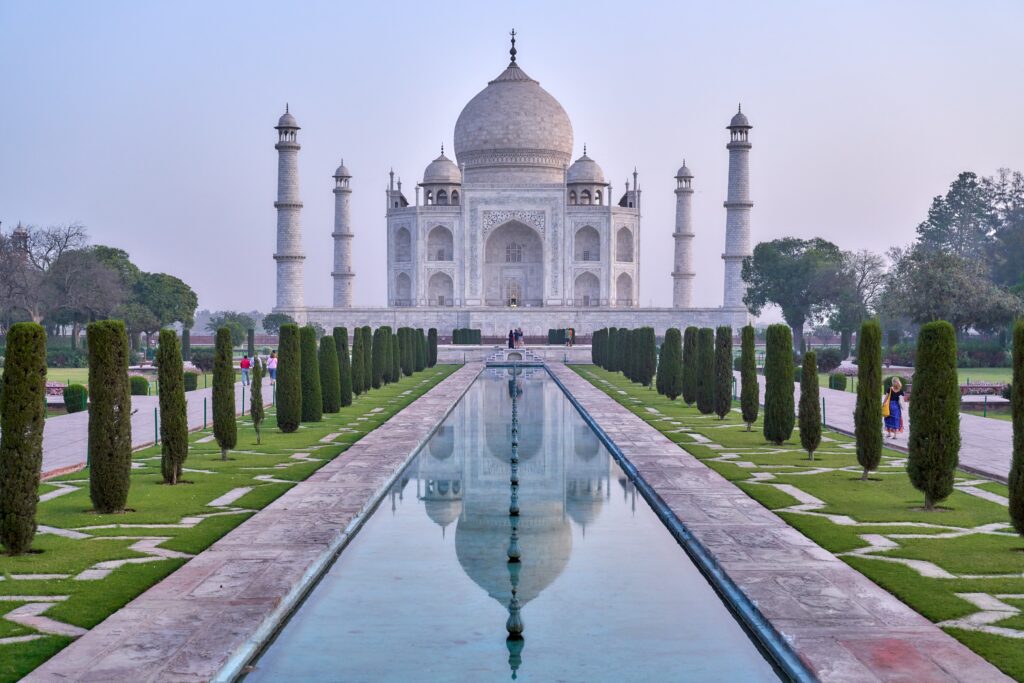 Taj Mahal at sunrise