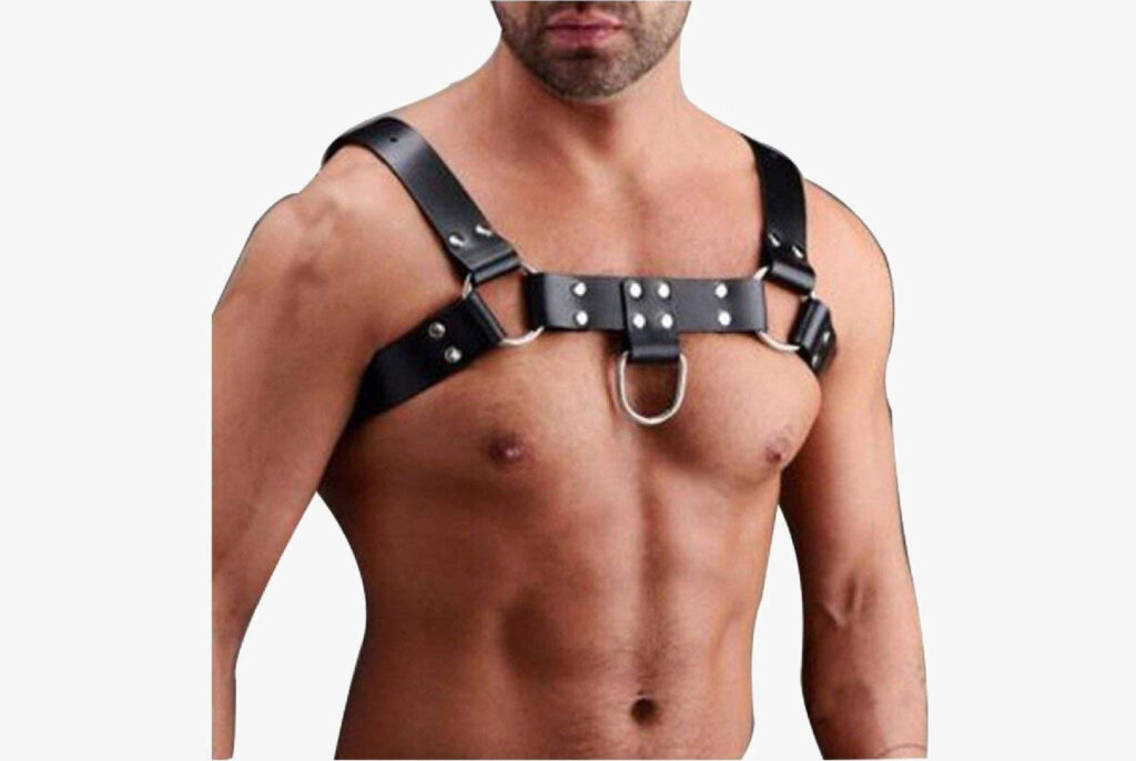 Adjustable Leather Body Chest Harness