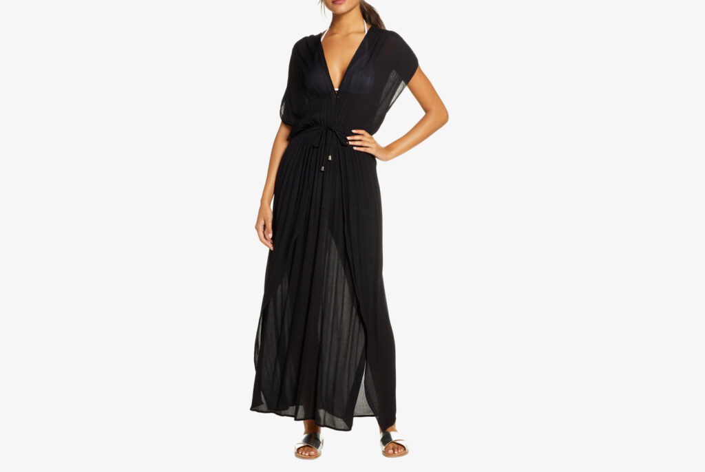 Elan Wrap Maxi Cover-Up Dress