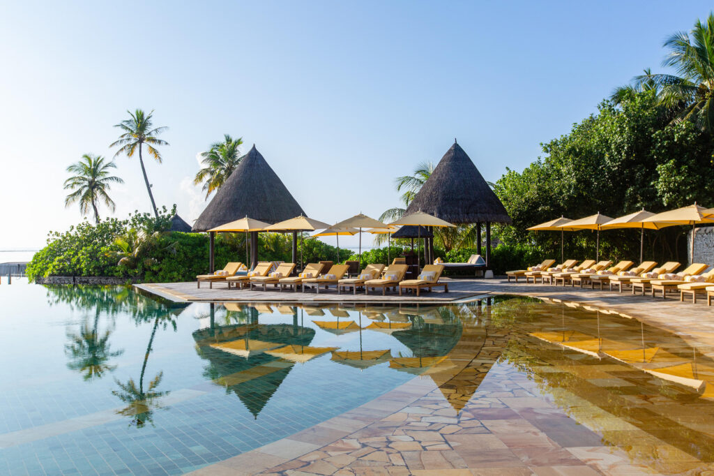 The Main Pool at the Four Seasons Resort Maldives at Kuda Huraa