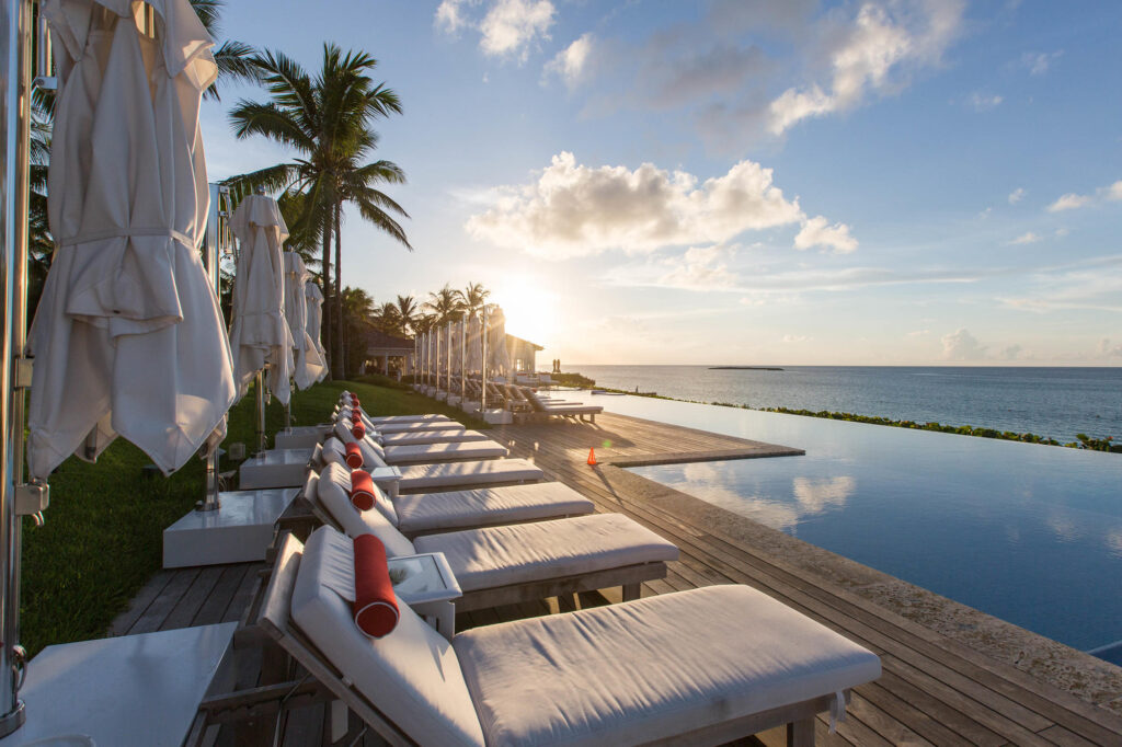 The Ocean-View Pool at the The Ocean Club, A Four Seasons Resort, Bahamas