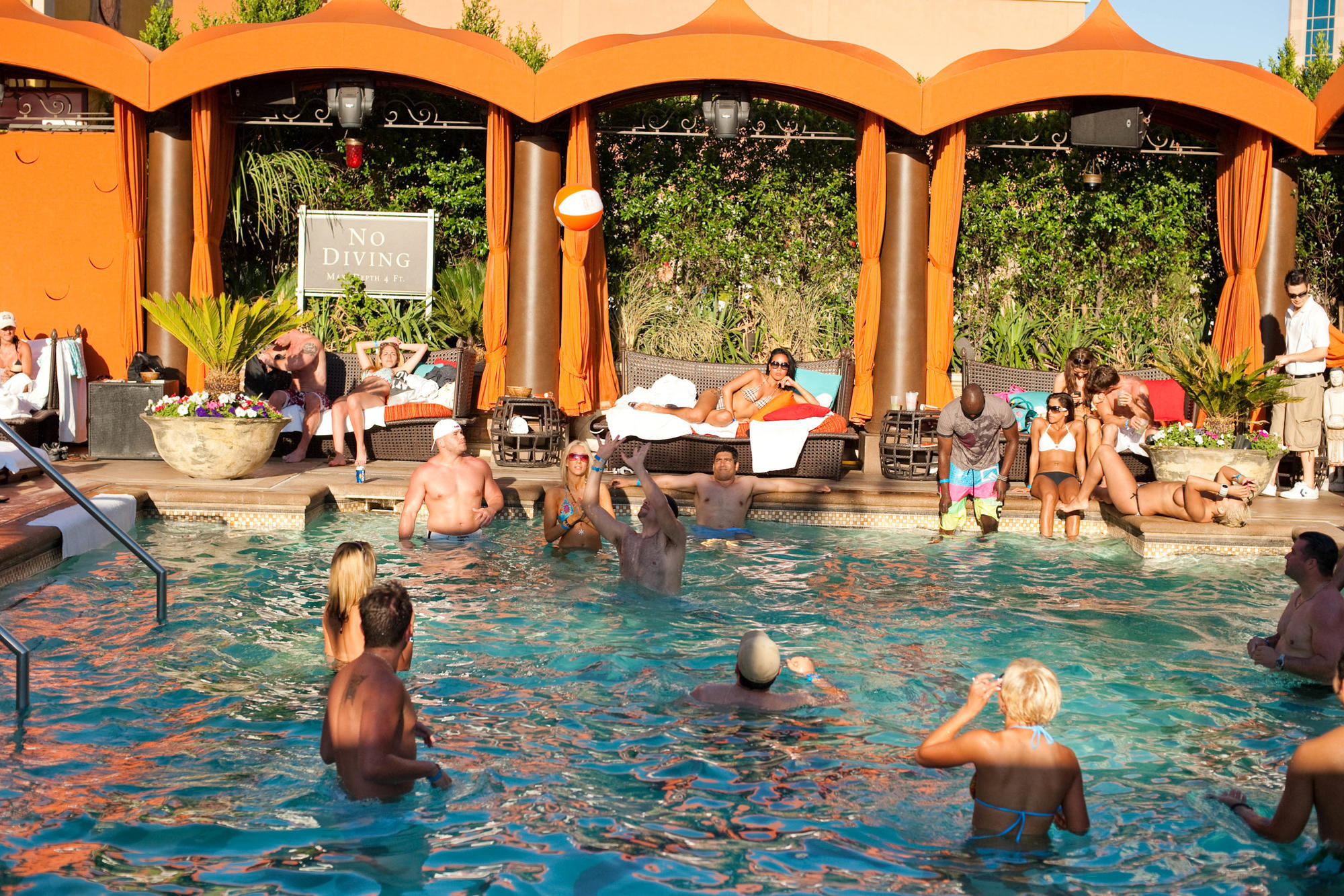 It's not about the swimming at these Vegas party pools
